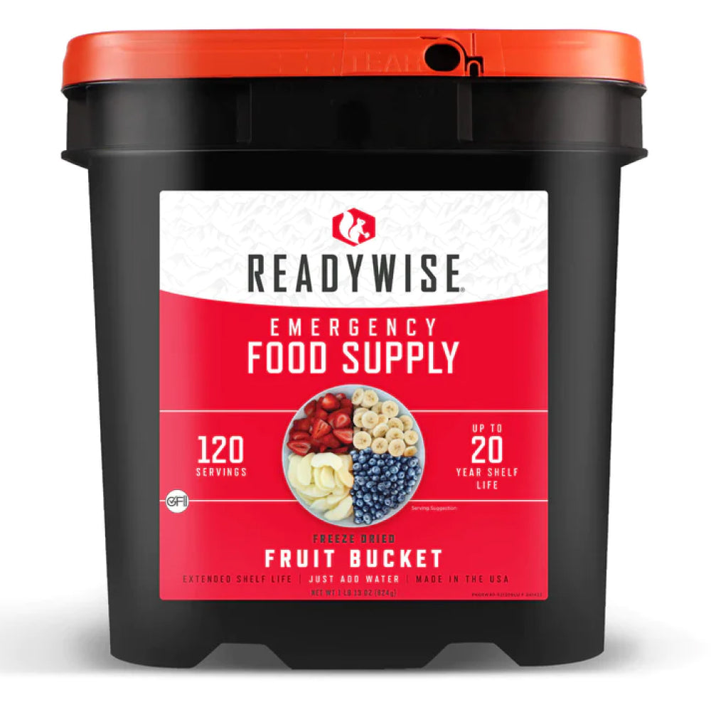 Freeze Dried Strawberries, Blueberries, Bananas, & Apples Bucket (120 servings)