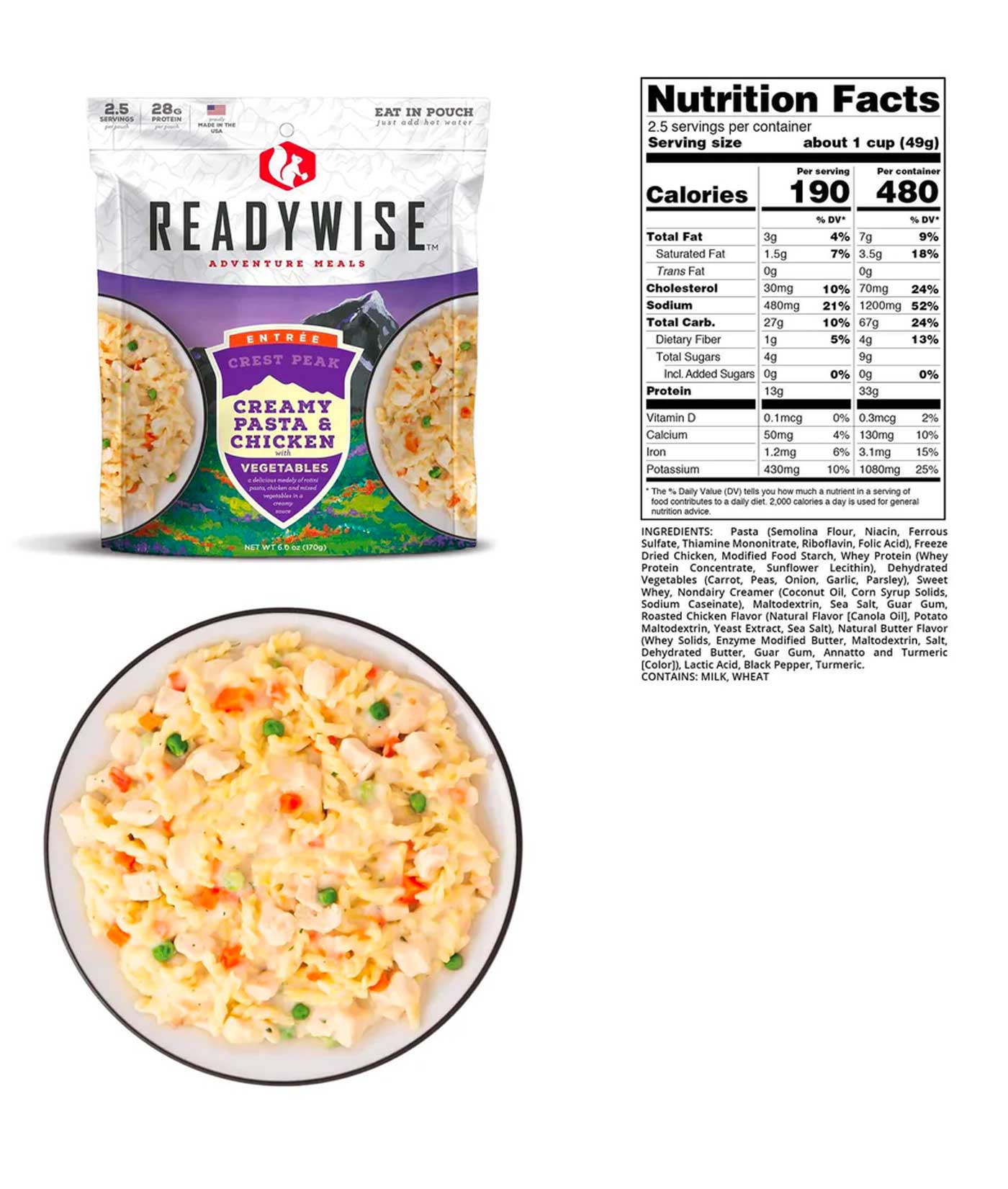 Crest Peak Creamy Pasta & Chicken (Pack of 6)