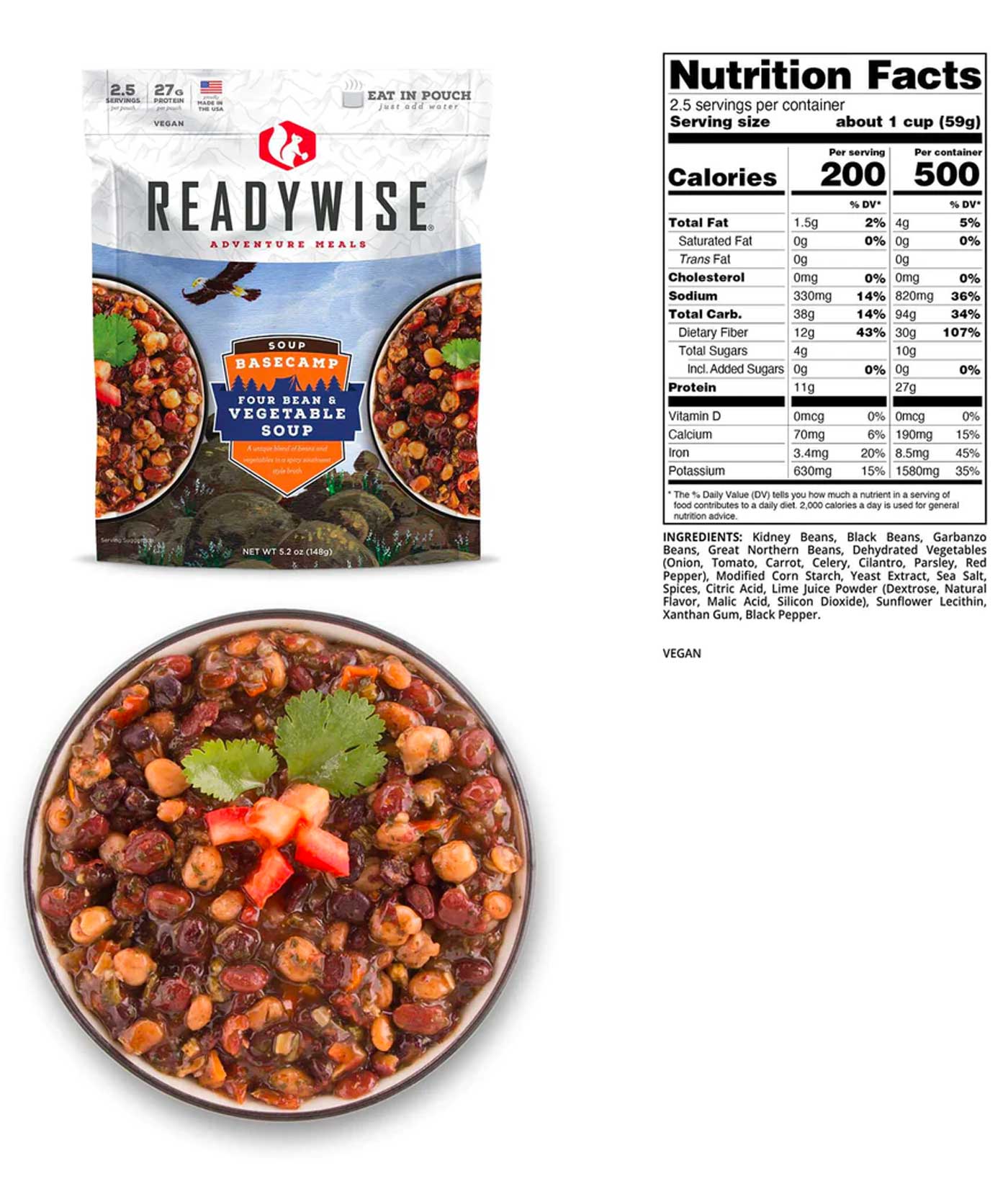 Basecamp Four Bean & Vegetable Soup (Pack of 6)