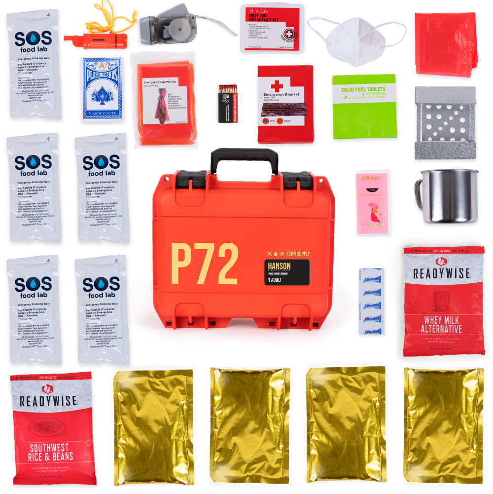Hanson P72 Emergency 72-Hour Survival Kit for 1 Person