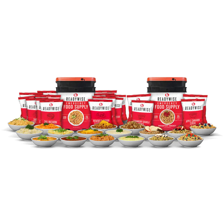 Breakfast, Lunch & Dinner Multi-Bucket Food Supply (240 Servings)