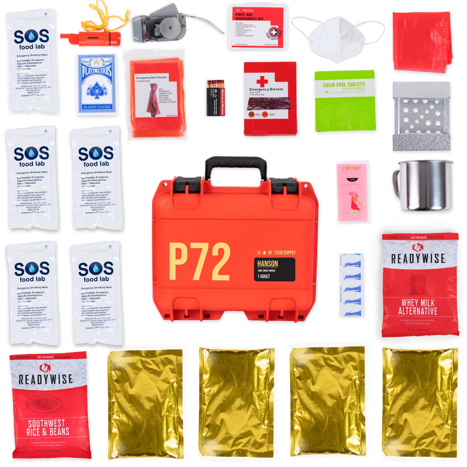 72-hour Survival Kit & 262 Servings of Shelf Stable Meals (31 days of meals)