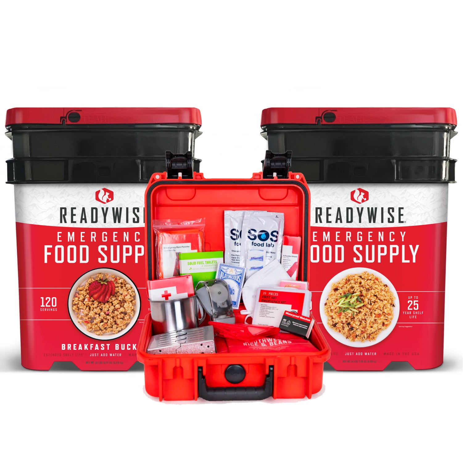 72-hour Survival Kit & 262 Servings of Shelf Stable Meals (31 days of meals)