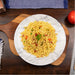 Cooked creamy pasta and veggies meal from readywise emergency food supply