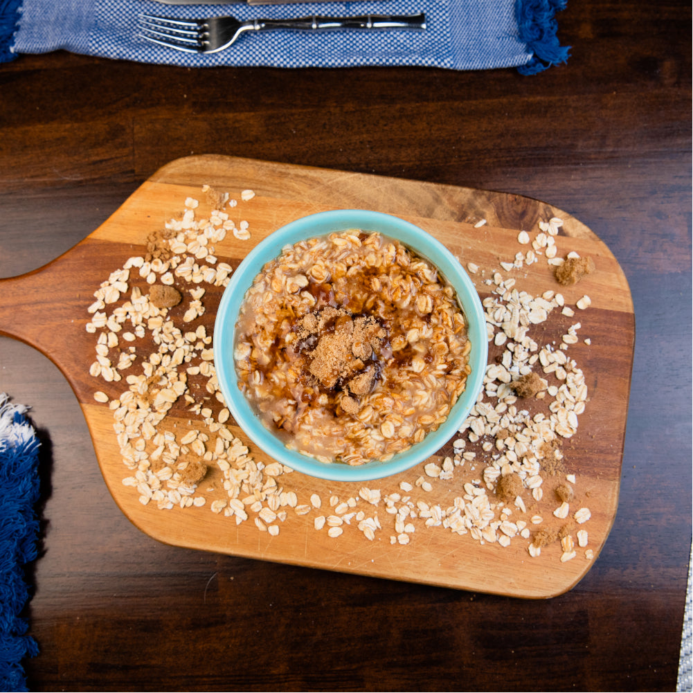 Readywise maple brown sugar and multigrain prepared in a bowl